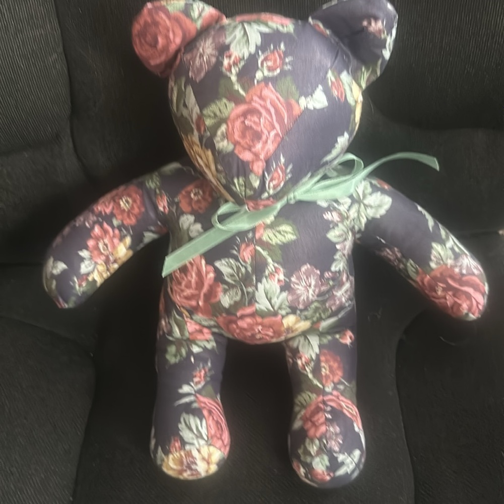 One of a kind, hand crafted teddy bear